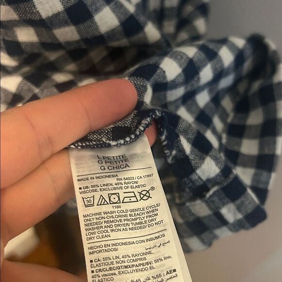 Old Navy Navy and White Plaid Dress  A - Picture 5 of 5